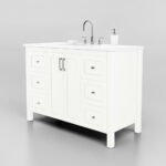 White Shaker 48" Freestanding Vanity